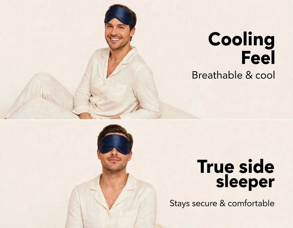 Icesilk 100% Mulberry Silk Sleep Mask Large Eye Cover