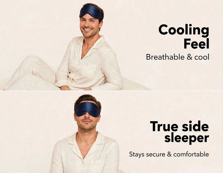 Icesilk 100% Mulberry Silk Sleep Mask Large Eye Cover