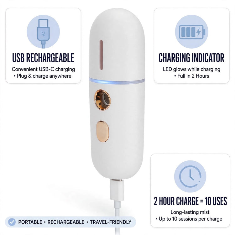 PORTABLE face steamer mist-spray